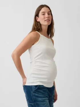 Camiseta sin mangas premamá con cuello delantal