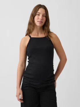Camiseta sin mangas premamá con cuello delantal