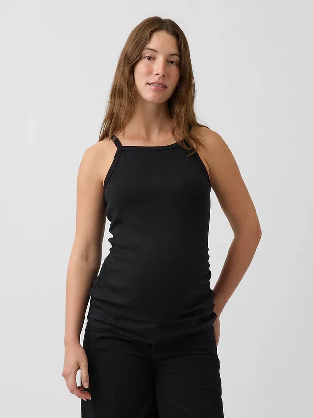 Camiseta sin mangas premamá con cuello delantal