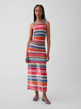 Camiseta sin mangas transparente «Happy Stripe» de Gapstudio