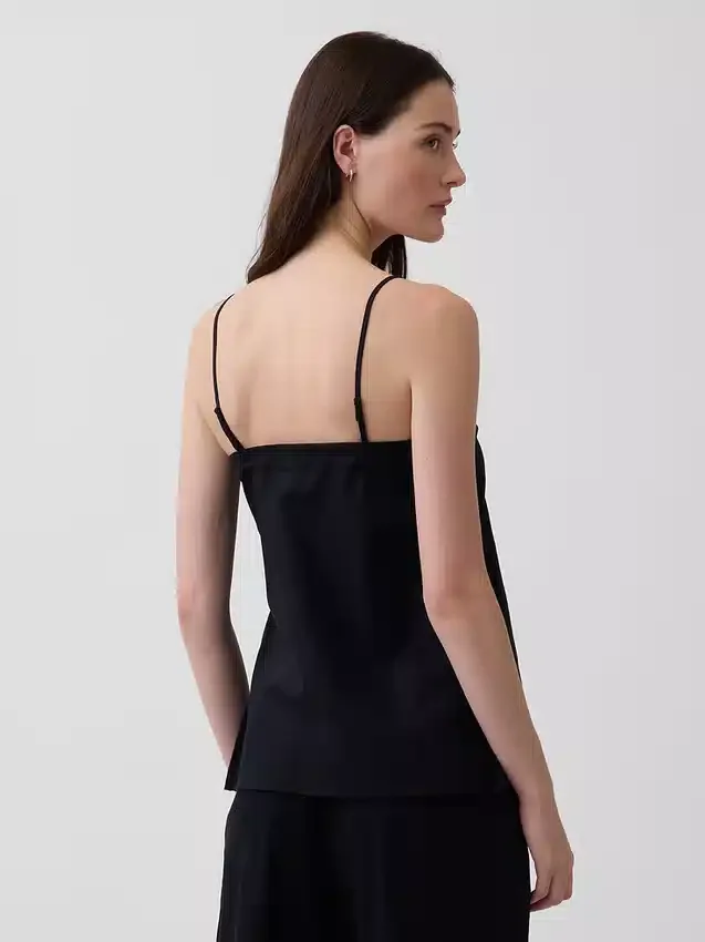 Camiseta sin tirantes de mezcla de lino