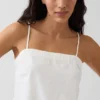 Camiseta sin tirantes de mezcla de lino