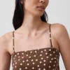 Camiseta sin tirantes de mezcla de lino