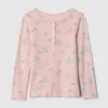 Camiseta tipo Henley de punto calado para bebés y niños pequeños