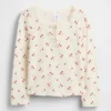Camiseta tipo Henley de punto calado para bebés y niños pequeños