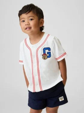Camiseta tipo jersey de béisbol con el logotipo del oso Brannan para bebés y niños pequeños