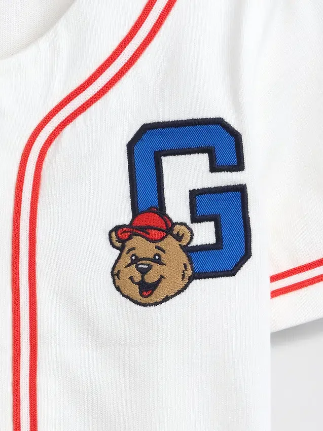Camiseta tipo jersey de béisbol con el logotipo del oso Brannan para bebés y niños pequeños