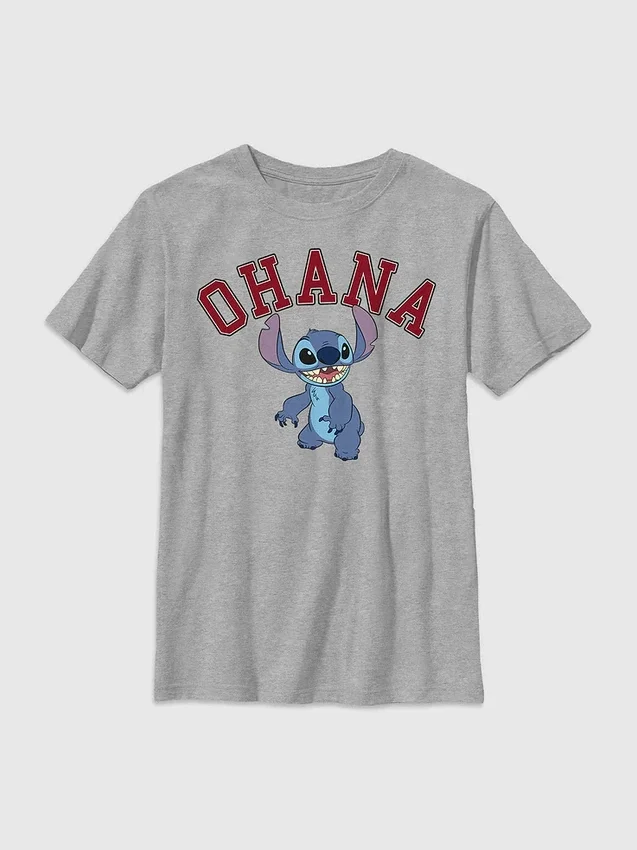 Camiseta universitaria de Lilo y Stitch «Ohana»