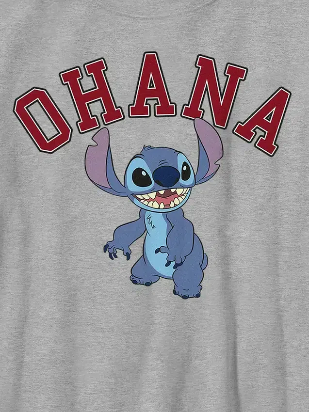 Camiseta universitaria de Lilo y Stitch «Ohana»