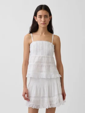 Camisola con ribete de encaje