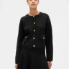 Cardigan con bolsillos de mezcla de algodón