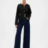 Cardigan con bolsillos de mezcla de algodón