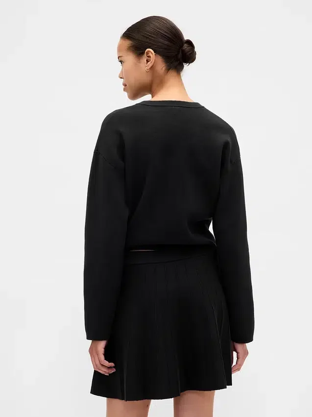 Cardigan con bolsillos de mezcla de algodón