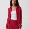 Cardigan con cremallera de punto trenzado 100 % algodón