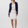 Cardigan con cremallera de punto trenzado 100 % algodón