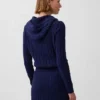 Cardigan con cremallera de punto trenzado 100 % algodón
