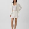 Minifalda-pantalón de punto trenzado 100 % algodón