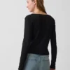 Cardigan con lazo delantero de mezcla de lino