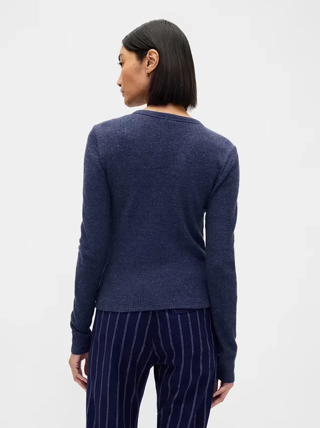 Cardigan de pijama con tejido tipo waffle