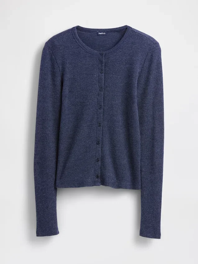 Cardigan de pijama con tejido tipo waffle