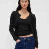 Cardigan de punto Pointelle