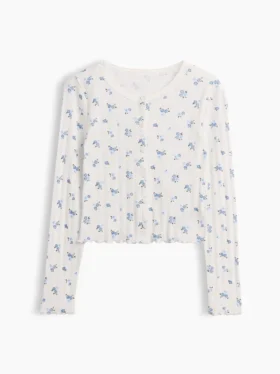 Cardigan infantil de punto acanalado con punto calado