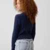 Cardigan infantil de punto acanalado con punto calado