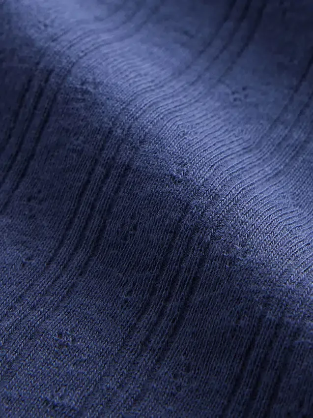 Cardigan infantil de punto acanalado con punto calado