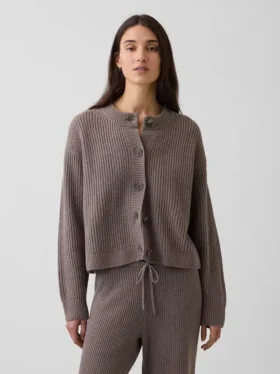 Cardigan oversize CashSoft con punto Shaker