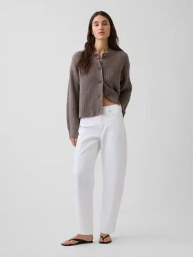 Cardigan oversize CashSoft con punto Shaker