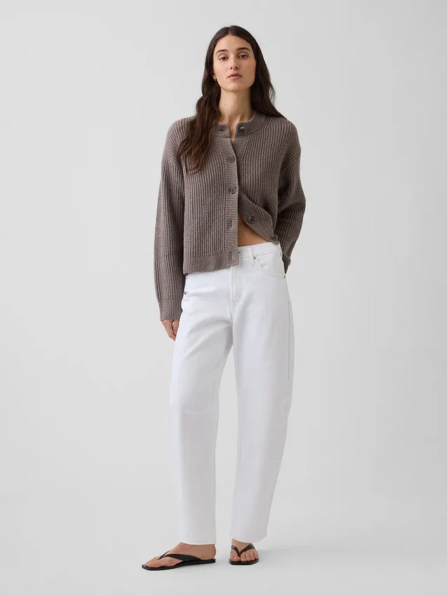 Cardigan oversize CashSoft con punto Shaker