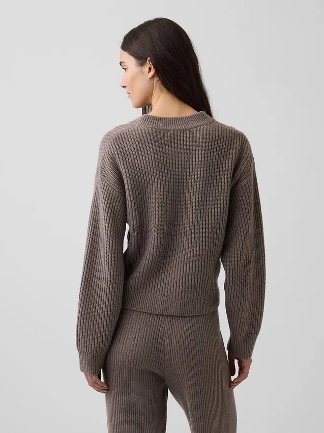 Cardigan oversize CashSoft con punto Shaker