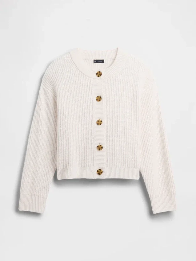 Cardigan oversize CashSoft con punto Shaker