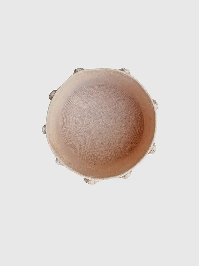 Cesta de Lorena Canals con borlas nuevas, rosa