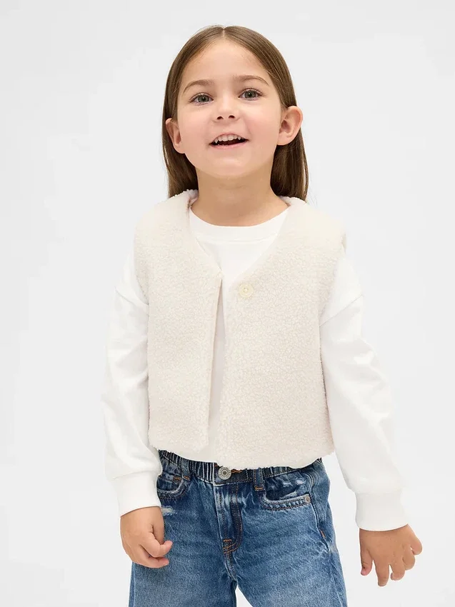 Chaleco de sherpa para bebés y niños pequeños