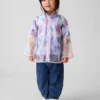 Chamarra impermeable con mariposas para bebés y niños