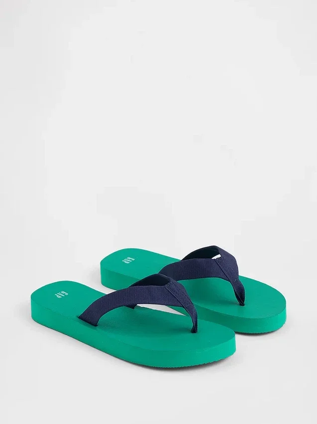 Chanclas con plataforma de lona