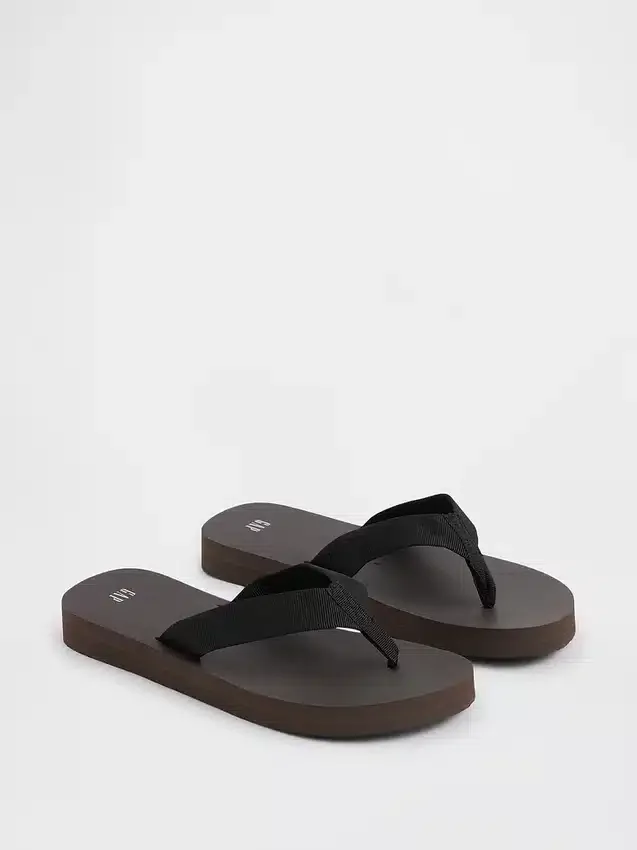 Chanclas con plataforma de lona