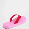 Chanclas con plataforma de lona