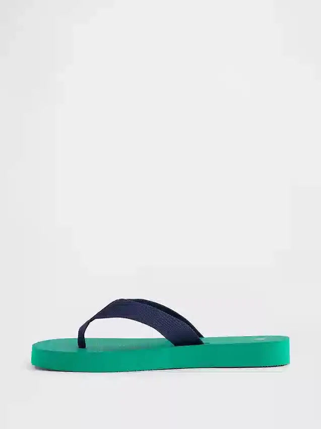 Chanclas con plataforma de lona
