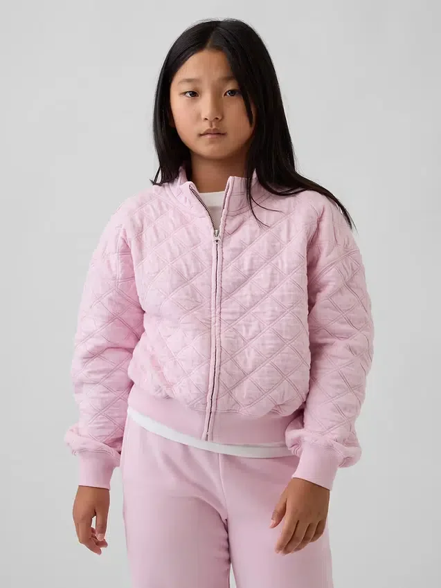Chaqueta acolchada con cremallera de talla grande para niños