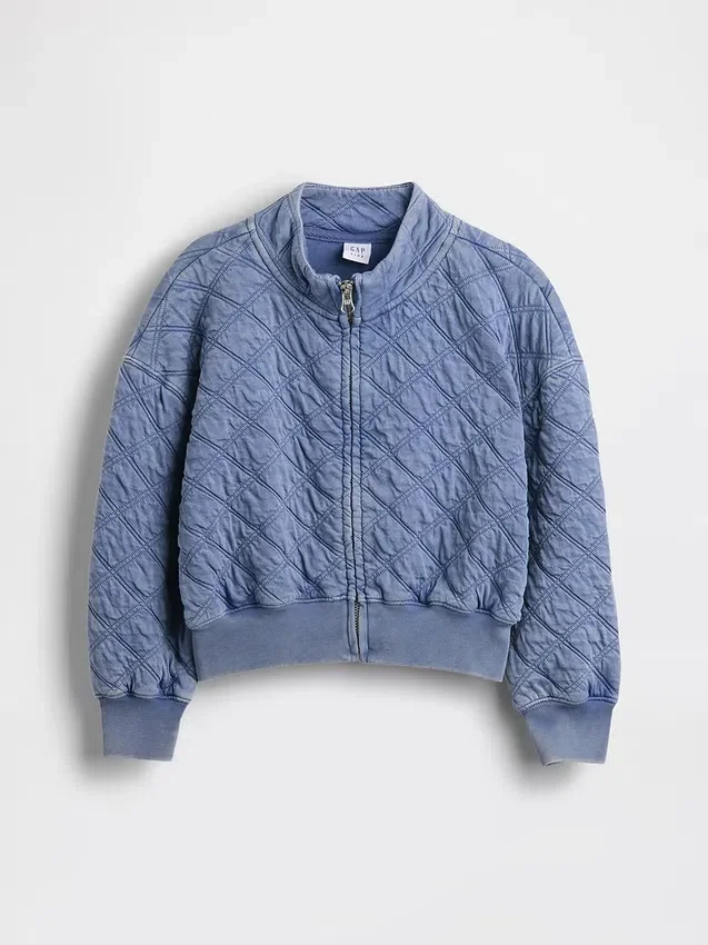 Chaqueta acolchada con cremallera de talla grande para niños