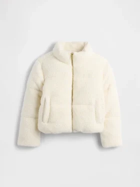Chaqueta acolchada de sherpa para niños