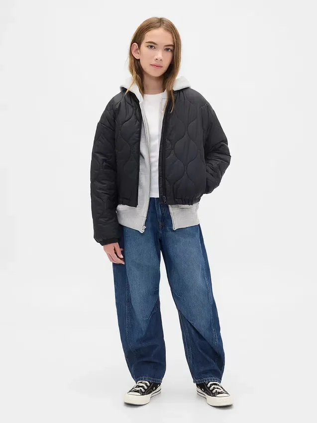 Chaqueta acolchada ligera reciclada para niños