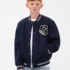 Chaqueta bomber con logo universitario para niños