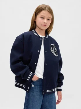 Chaqueta bomber con logo universitario para niños