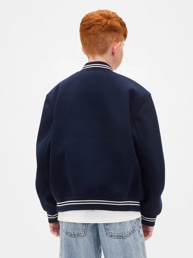 Chaqueta bomber con logo universitario para niños