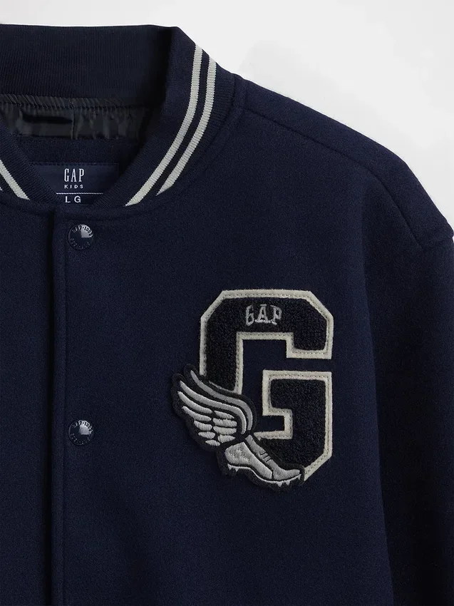Chaqueta bomber con logo universitario para niños