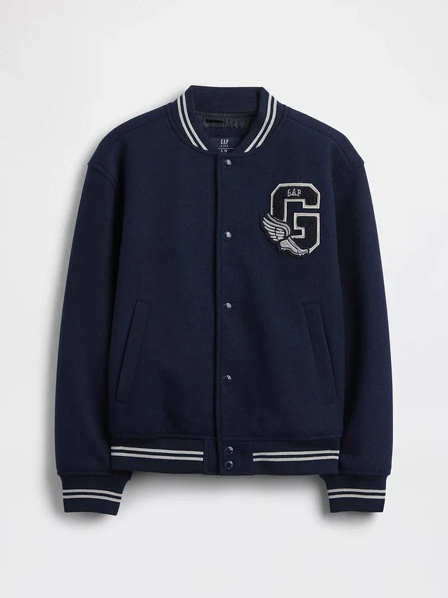 Chaqueta bomber con logo universitario para niños