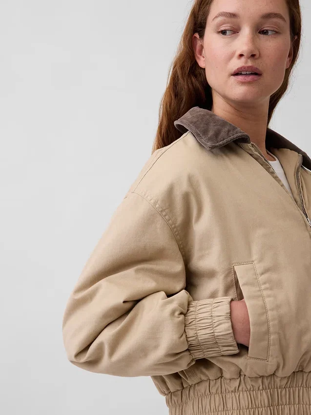 Chaqueta bomber de corte oversize